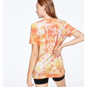 Large Tie Dye PINK SHORT SLEEVE CAMPUS TEE